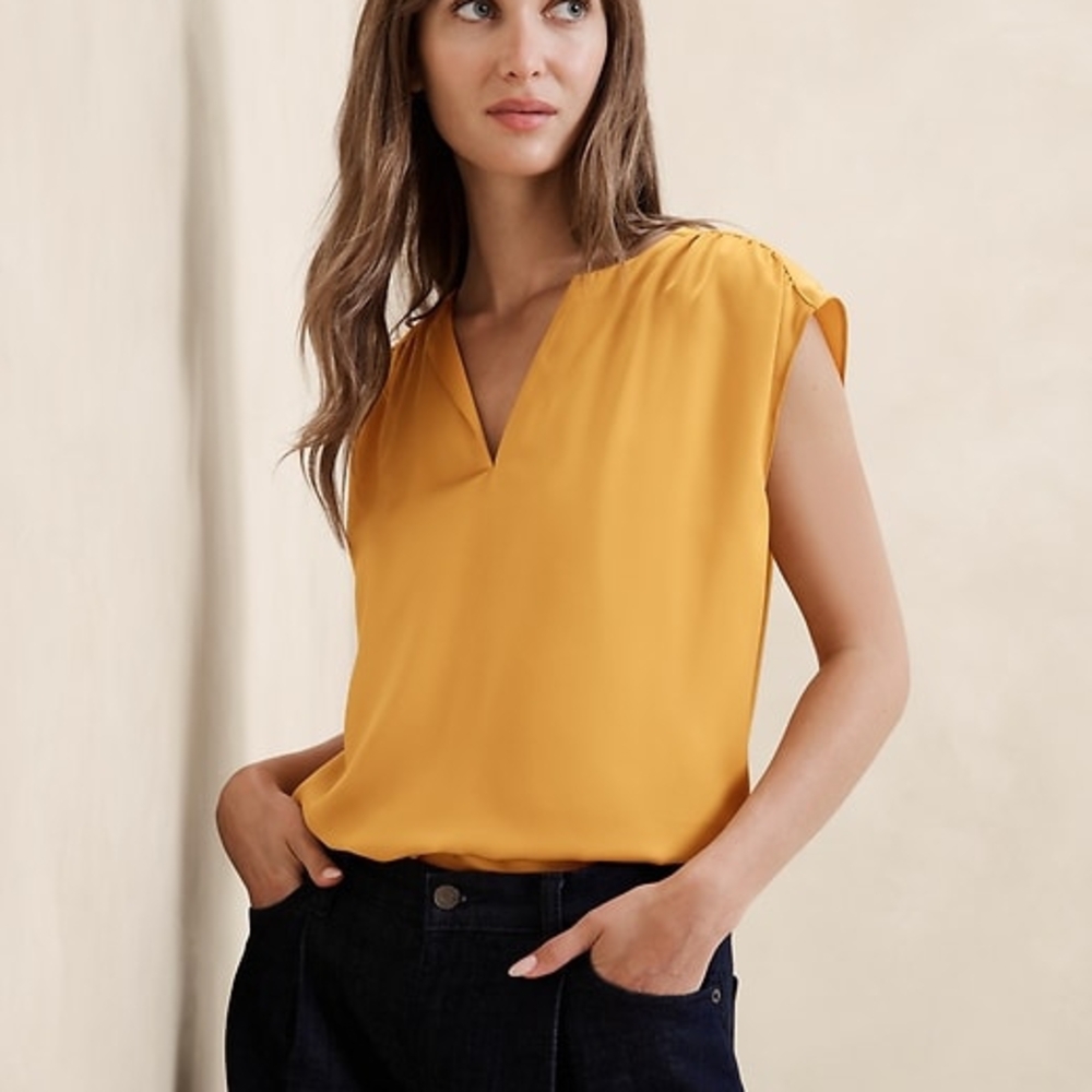 Elegant Mustard Yellow Women's Top